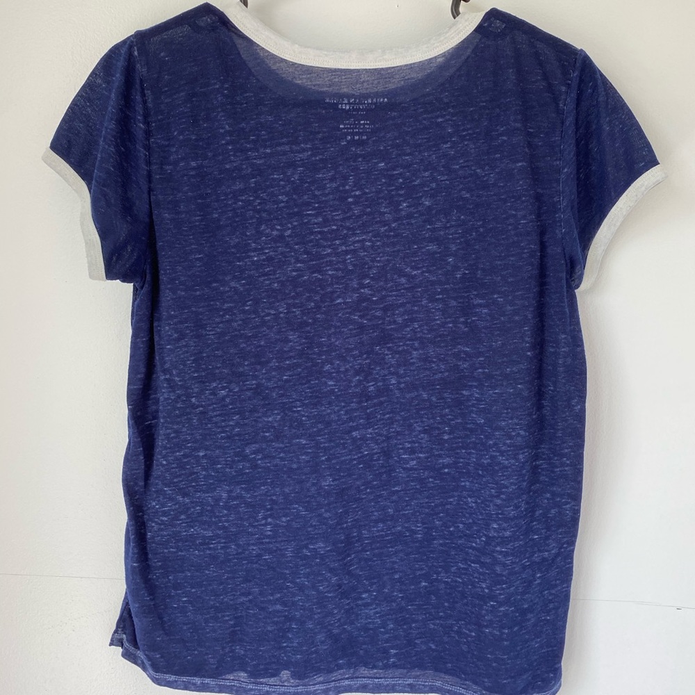 AE Blue Loose Cropped Top